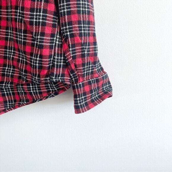 Oakley Shirt Flannel Red Black White Plaid Men's 2XL Long Sleeved - Picture 3 of 7